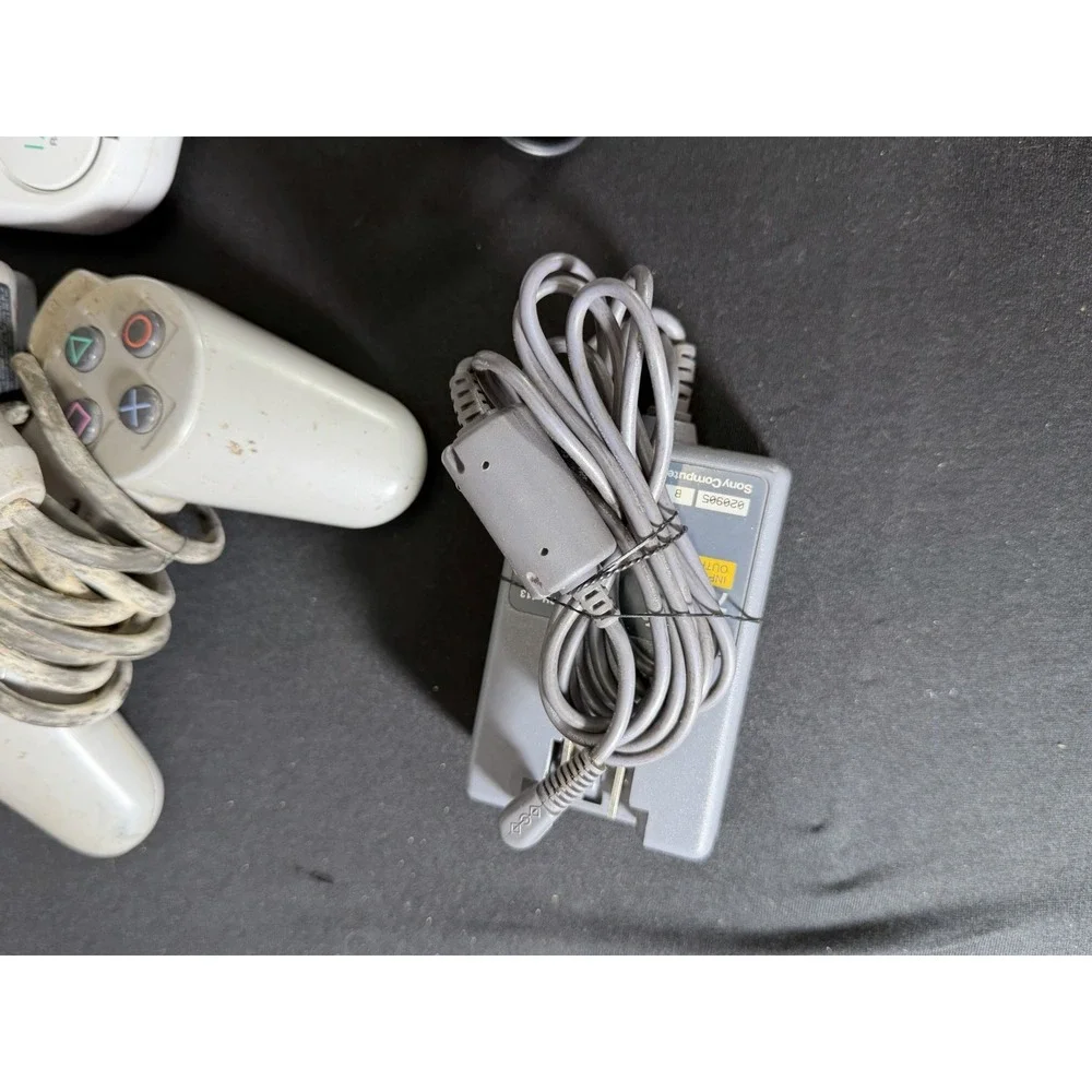 Sony PSone Slim Console Boxed Bundle w/ 2 Controllers & Cords PS1 TESTED